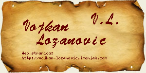 Vojkan Lozanović vizit kartica